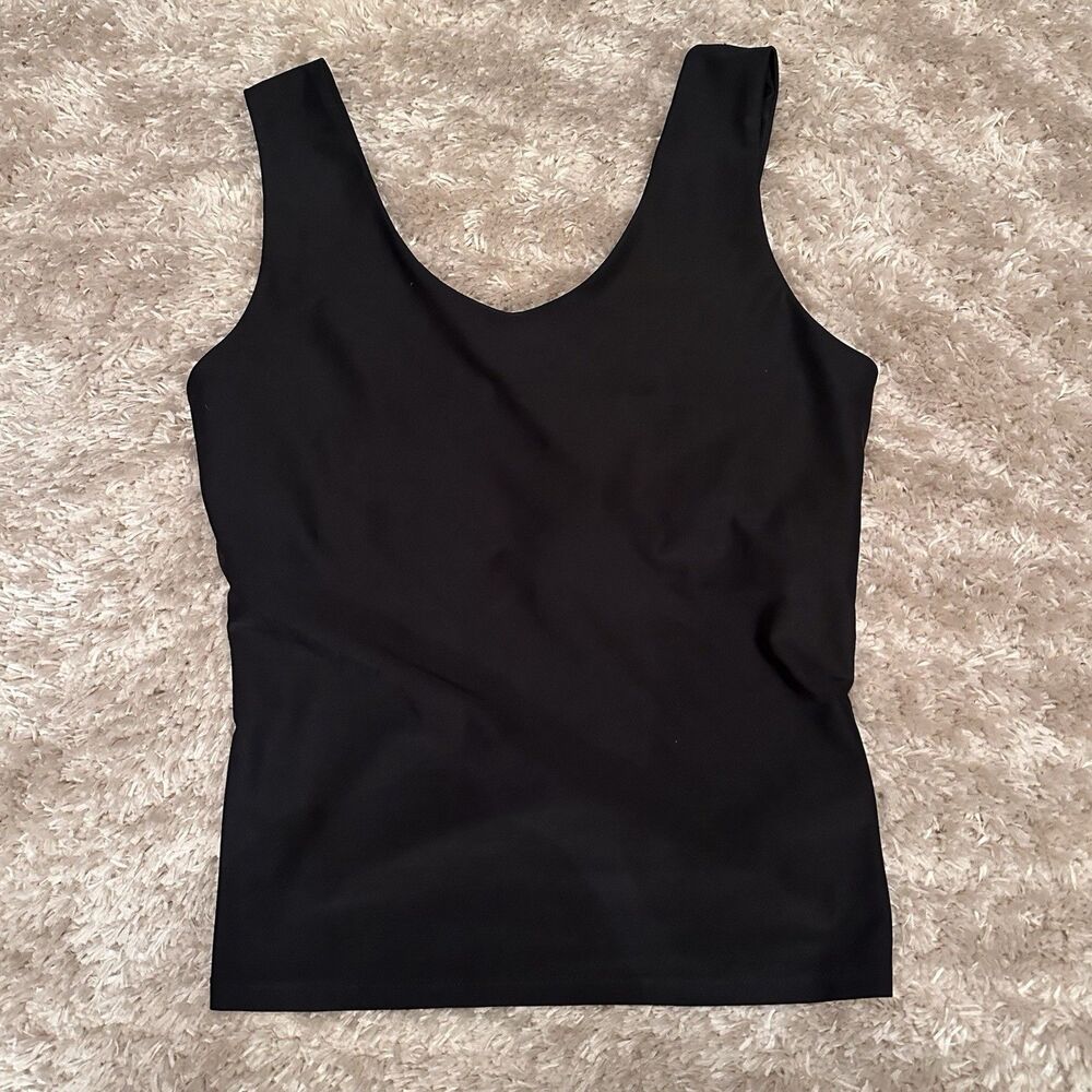 Express Black Scoop Neck Fitted Stretch Tank Top Women’s Small NWT